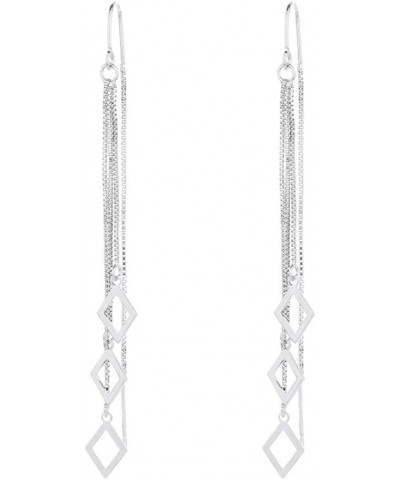 925 Sterling Silver Dangle Earrings with Charms Heart, Water drop, Moon, Star Long Drop Earring for Women Teen Girls Jewelry ...