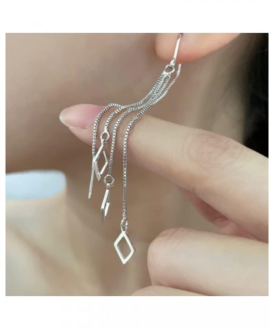 925 Sterling Silver Dangle Earrings with Charms Heart, Water drop, Moon, Star Long Drop Earring for Women Teen Girls Jewelry ...