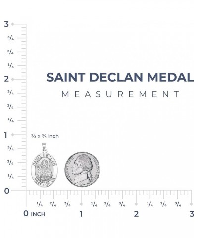 Saint Declan Oval Religious Medal - in Sterling Silver and 10K or 14K Gold 1/2 x 2/3 Inch Medal Only Sterling Silver $83.00 P...