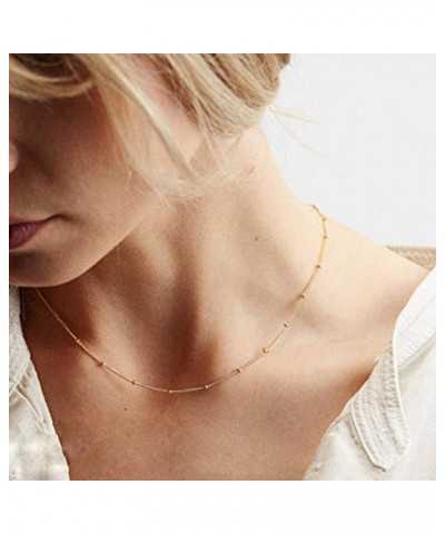 Gold Plated Necklace for Women, Layered Necklaces for Women, 14K Gold Plated Layering Choker Necklace, Trendy Necklaces for W...