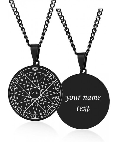 Seals of Solomon Necklace : Uniex Stainless Steel Pentacle Pentagram of Solomon Pendant Necklace with Chain, Amulet Protectio...