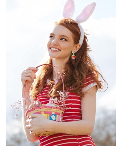 Easter Earrings for Women Bunny Earrings Easter Gifts Womens Easter Basket Stuffers Easter Dresses 2024 Rabbit Carrot Dangle ...