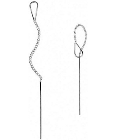 925 Sterling Silver Tassel Threader Dangle Earrings Teardrop Long Chain Ear Line for Women Girls $7.27 Earrings