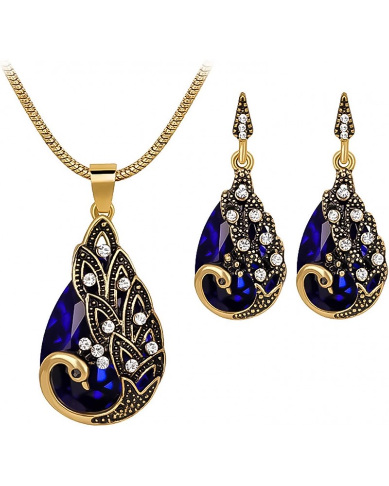 Earrings for Women Sale,Women's Earring Necklace Two Piece Set Earring Jewelry Necklace Summer Jewelry,Blue,A1369A $6.30 Jewe...