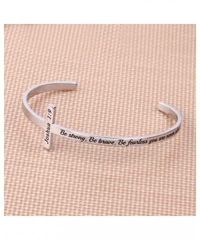 Cross Bracelet Christian Gifts for Women - Engraved Quote Religious Cuff Bangle Bible Verse Jewelry Gift for Women Confirmati...