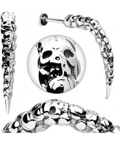 Artistic Skull Carved Long Claw Labret 316L Surgical Steel $11.39 Body Jewelry