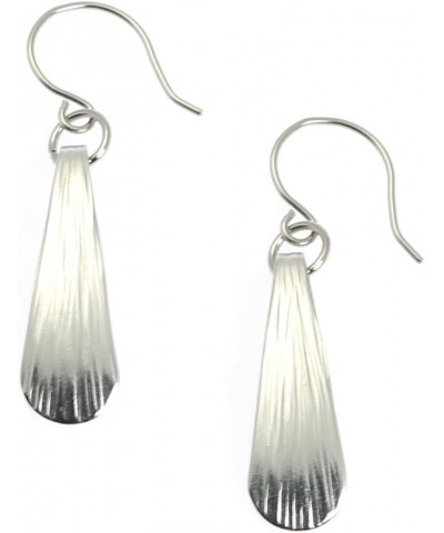 Mini Chased Aluminum Silver Toned Drop Earrings By John S Brana Handmade Jewelry Hypoallergenic $17.40 Earrings