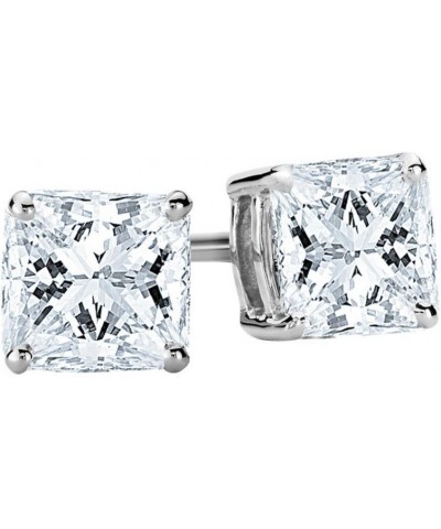 1-5 IGI Certified LAB-GROWN Princess Cut Diamond Earrings 4 Prong Screw Back Value Collection (G-H Color, SI1-SI2 Clarity) 1....