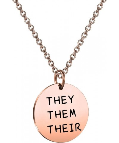 They Them Their Gender Pronouns Necklace Transgender Necklace LBGTQ Pride Jewelry Gift For Transitioning Friend they them the...