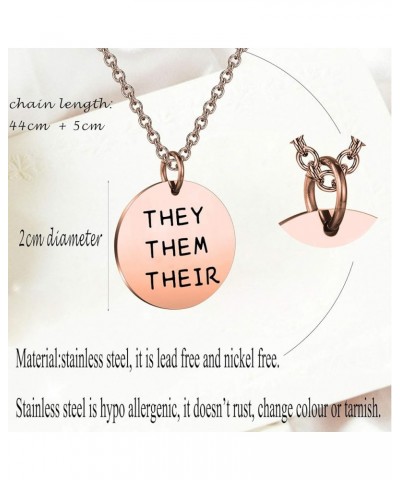 They Them Their Gender Pronouns Necklace Transgender Necklace LBGTQ Pride Jewelry Gift For Transitioning Friend they them the...