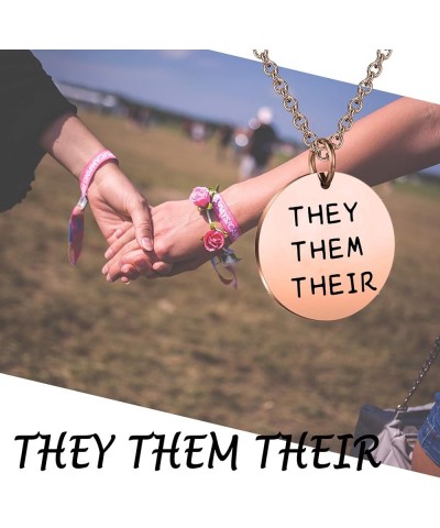 They Them Their Gender Pronouns Necklace Transgender Necklace LBGTQ Pride Jewelry Gift For Transitioning Friend they them the...