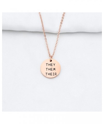 They Them Their Gender Pronouns Necklace Transgender Necklace LBGTQ Pride Jewelry Gift For Transitioning Friend they them the...