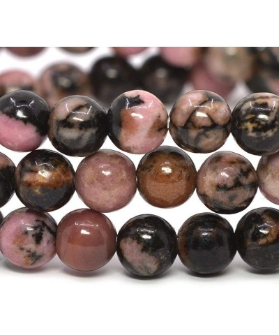 Gem Semi Precious Gemstone 6mm Round Beads Stretch Bracelet 6.5" Unisex Matrix Rhodonite $8.24 Bracelets