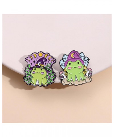 Funny Frog Enamel Pins, Cute Animal Cartoon Frog Brooch Pin, meme Frog Metal Enamel Lapel Badge for Backpacks Clothing Bags J...