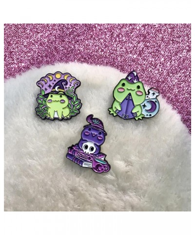 Funny Frog Enamel Pins, Cute Animal Cartoon Frog Brooch Pin, meme Frog Metal Enamel Lapel Badge for Backpacks Clothing Bags J...