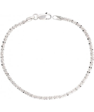 Sterling Silver Sparkle Rock Chain Necklaces & Bracelets 2.3mm Diamond Cut Nickel Free Italy, 7-30 inch 16.0 Inches $9.74 Bra...