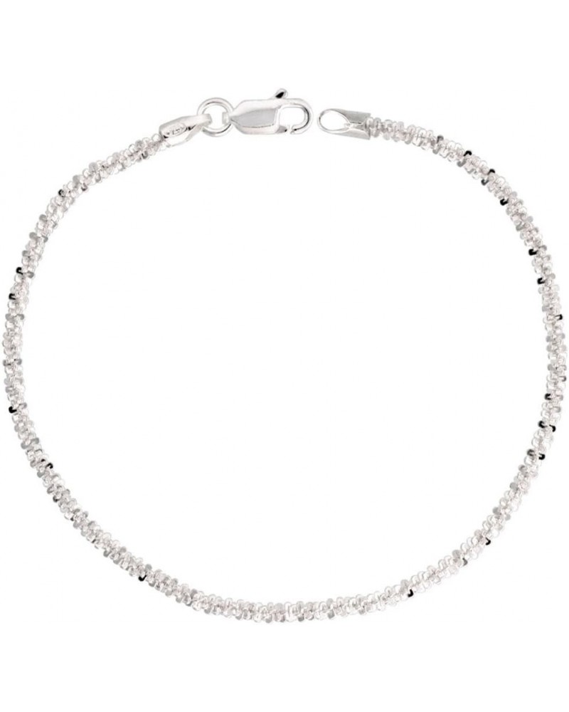 Sterling Silver Sparkle Rock Chain Necklaces & Bracelets 2.3mm Diamond Cut Nickel Free Italy, 7-30 inch 16.0 Inches $9.74 Bra...