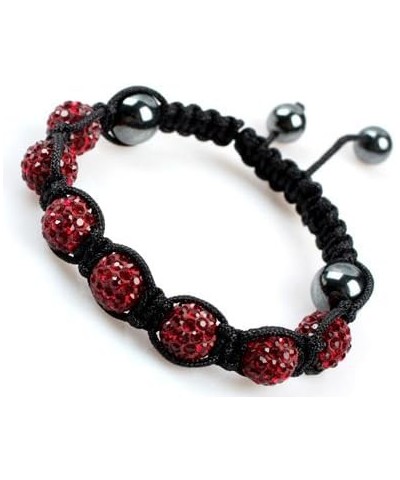 Skull Bracelet 6" - 9" Adjustable 4X White Pave Shine Crystal Beads W/ 1x Skull Beads Red 01 $7.06 Bracelets