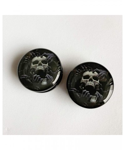 Skull Ear Gauges Plugs and Tunnels Ear Stretcher Expander 6mm-25mm 316L Stainless Steel Screw Ear Plug Piercing Jewelry 2g (6...