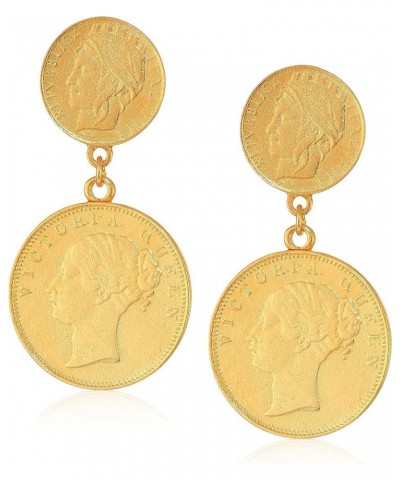 Ben-Amun Moroccan Coin Vintage Dangle Earrings, New York Fashion 24K Gold Plated Jewelry Drop Coin Clip On Earrings $30.01 Ea...