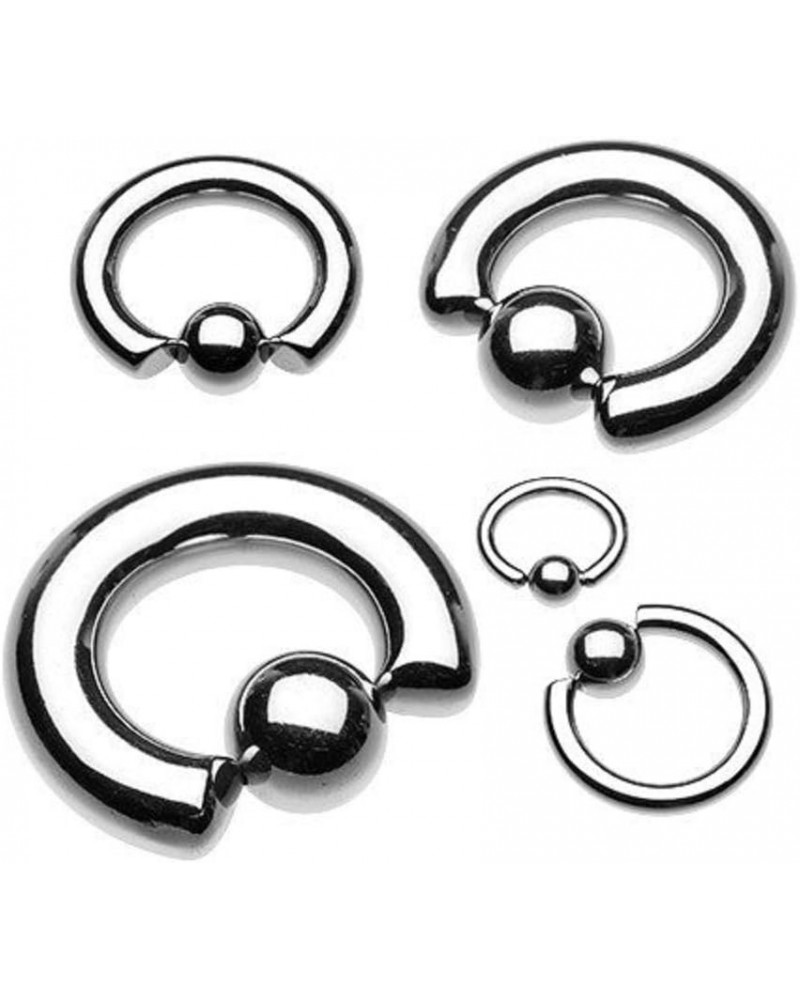 Basic Steel Captive Bead Ring 316L Surgical Steel (Sold Individually) 14g 16mm (6mm Ball) Silver $8.95 Body Jewelry