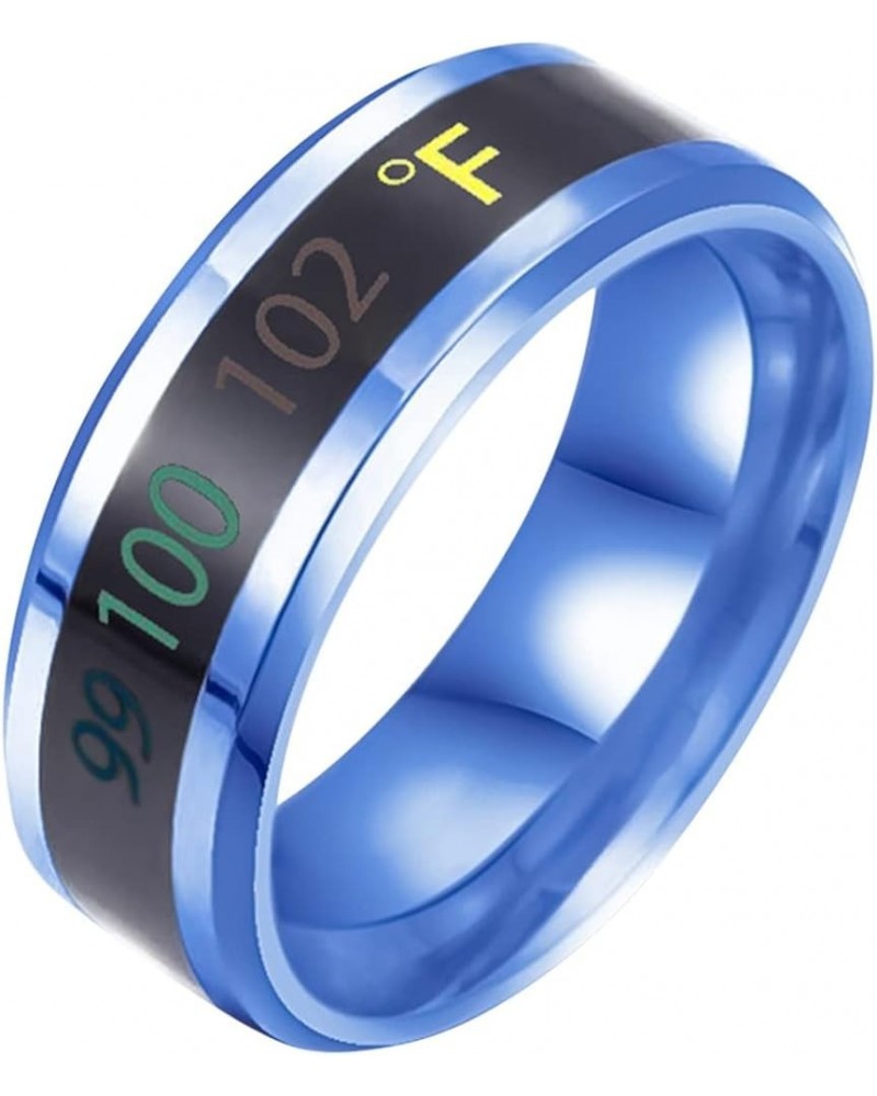 Gild Rings Steel Body Smart Titanium Color Steel Temperature Display Ring Temperature Titanium Ring Temperature Change Rings ...