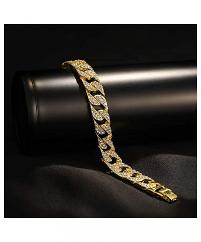 Solid Miami Cuban Link Chain Gold/Silver Necklace (16, 18, 20, 22, 24, 30 Inches Length) Hip Hop Bracelet (7.87" Length) for ...