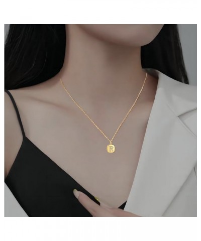 Gold Initial Necklaces for Women, Dainty Gold Plated Initial Pendant Necklace Tiny A-Z Letter Short Necklace Trendy Cute Jewe...