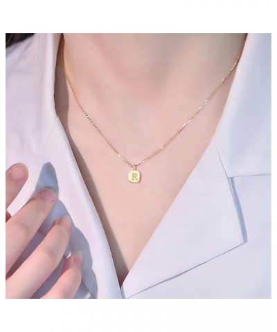 Gold Initial Necklaces for Women, Dainty Gold Plated Initial Pendant Necklace Tiny A-Z Letter Short Necklace Trendy Cute Jewe...