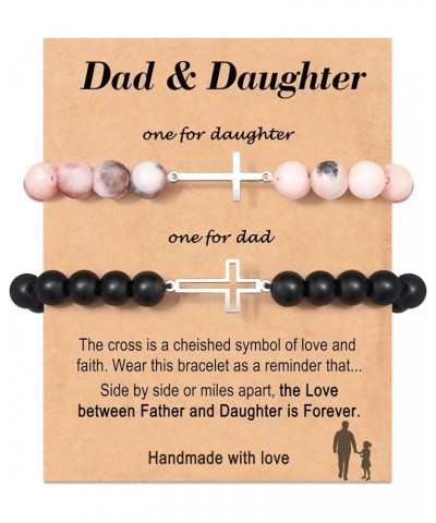 Cross Matching Bracelet Mothers Day Fathers Day Gift for Mother Father Daughter Son Bracelet Set for 2 Ideal Gift Father & Da...