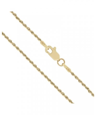 14K Real Solid Yellow Gold 1mm or 2mm Rope Chain Necklace Lobster Clasp, 16" - 24 1mm - 20 Inches $127.65 Necklaces