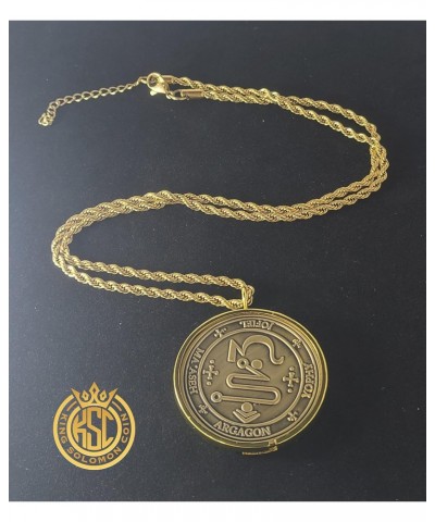 The Archangel Jophiel + 72 names of God + 1FitAll King Solomon Coin bezel kabbalah seal talisman Necklace $29.40 Necklaces