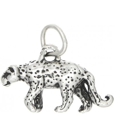 Sterling Silver Oxidized Three Dimensional Leopard Cheetah Charm $11.35 Bracelets
