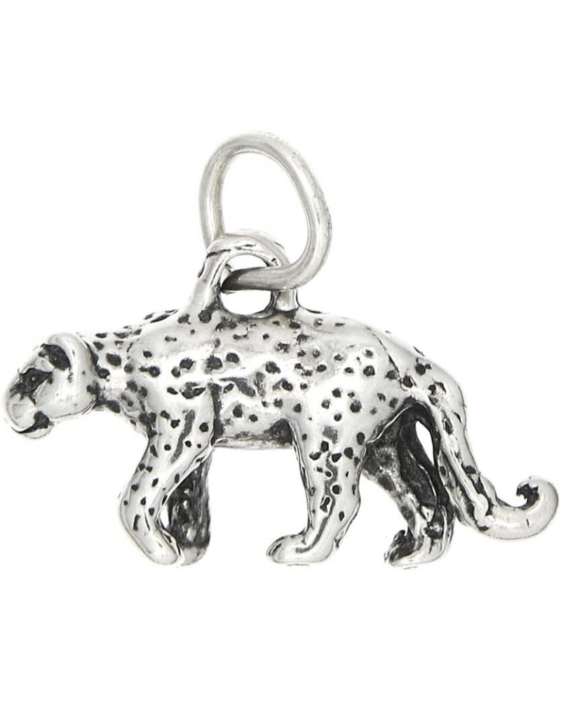 Sterling Silver Oxidized Three Dimensional Leopard Cheetah Charm $11.35 Bracelets