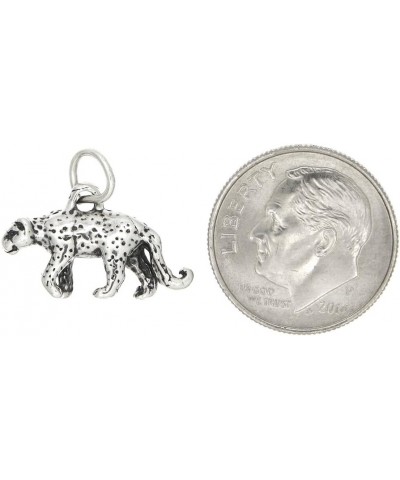 Sterling Silver Oxidized Three Dimensional Leopard Cheetah Charm $11.35 Bracelets