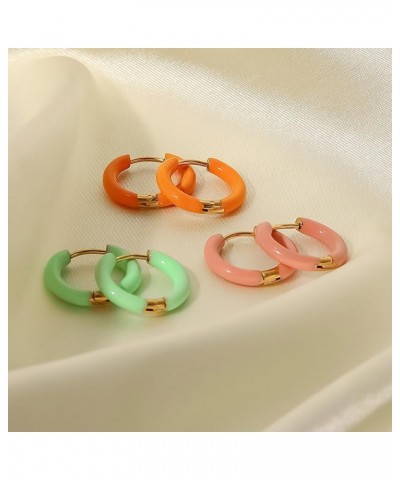 Colorful Hoop Earrings for Women Chunky Hoop Earrings Huggie Hoop Earrings Retro Earrings Neon Earrings Wedding Prom Jewelry ...