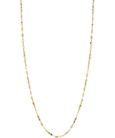 10K Solid Gold 1.0MM Diamond Cut Mirror Chain Necklace -Two Colors Rose and Yellow Gold,Unisex Sizes 16"-30 Yellow Gold 18 $3...