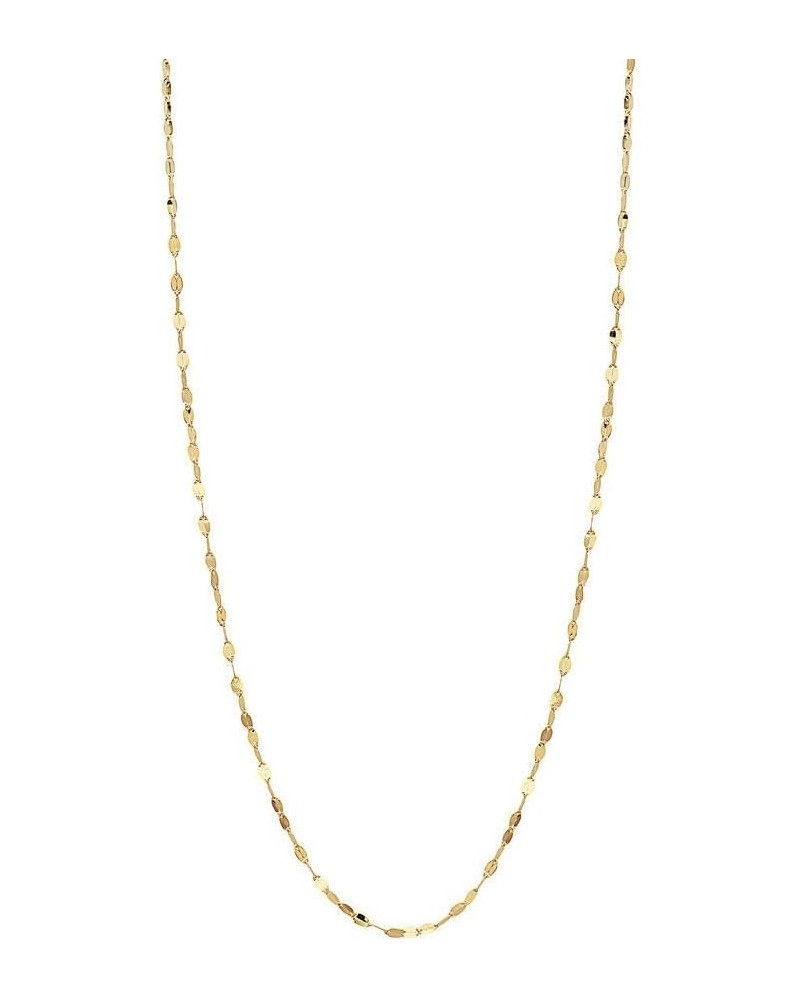 10K Solid Gold 1.0MM Diamond Cut Mirror Chain Necklace -Two Colors Rose and Yellow Gold,Unisex Sizes 16"-30 Yellow Gold 18 $3...