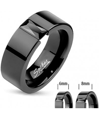 His and Hers 4 Piece?Black Ion Plated Stainless Steel Wedding Engagement Ring Band Set Women's Size 07 Men's 08mm Size 09 $22...