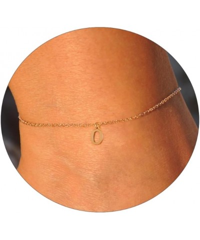 Initial Ankle Bracelets for Women 14K Gold Plated O Chain Letter Initial Anklets Dainty Gold Anklet Ankle Bracelets Minimalis...
