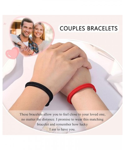 Adjustable Rope Couples Bracelets for Men, Boyfriend, Girlfriend, Soulmate, Husband, Wife - Anniversary Valentines Day Birthd...