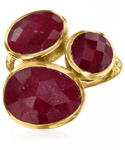 13.05 ct. t.w. Ruby Ring in 18kt Gold Over Sterling $39.52 Rings