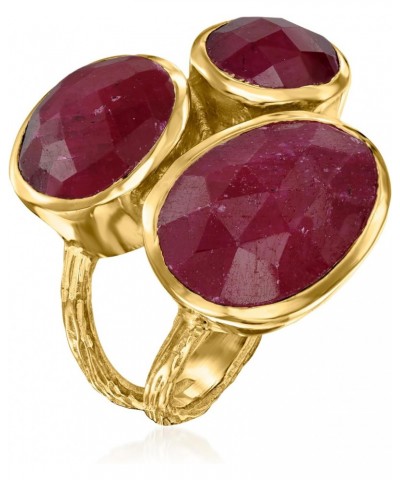 13.05 ct. t.w. Ruby Ring in 18kt Gold Over Sterling $39.52 Rings