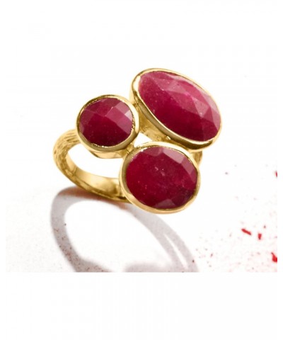 13.05 ct. t.w. Ruby Ring in 18kt Gold Over Sterling $39.52 Rings