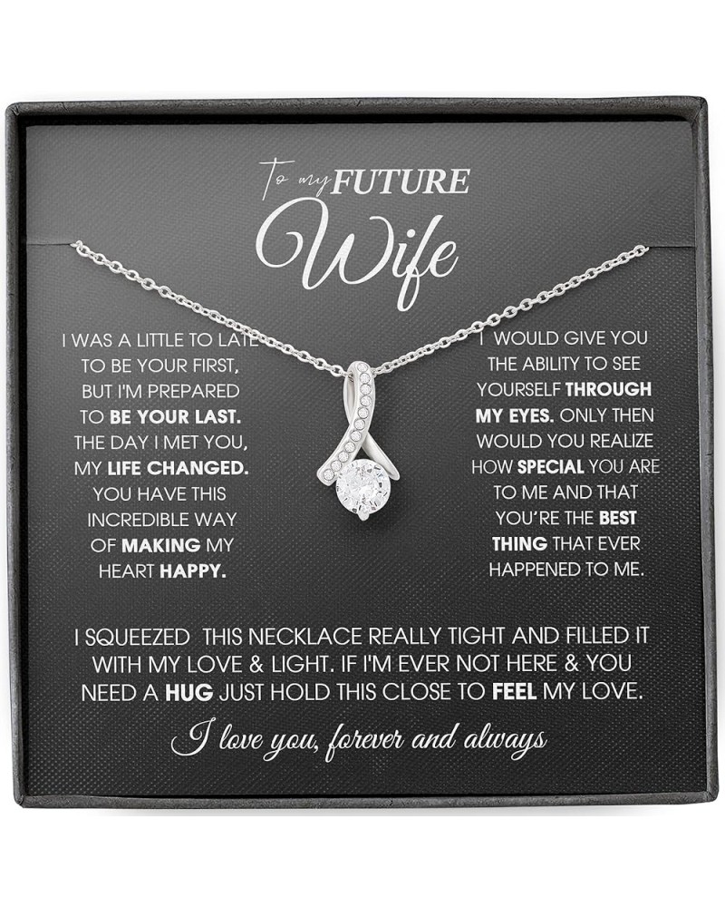 to My Future Wife Necklace Future Wife Gifts Alluring Beauty Necklace With Message Card and Gift Box Future Wife Gifts Fiance...