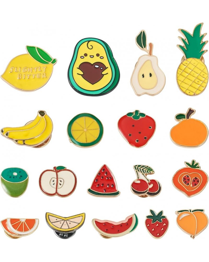 Pandahall Various Theme Alloy Enamel Brooches Lapel Brooch Enamel Pin Set Fruit Themed $9.11 Brooches & Pins