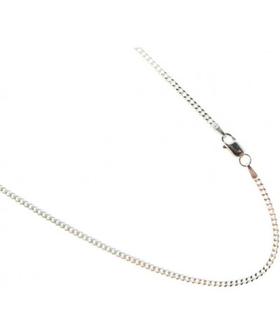 2mm Curb Sterling Silver Chain. Pure 925 Italian Necklace. 16,18,20,22,24,30 inches Available 18.0 Inches $10.35 Necklaces