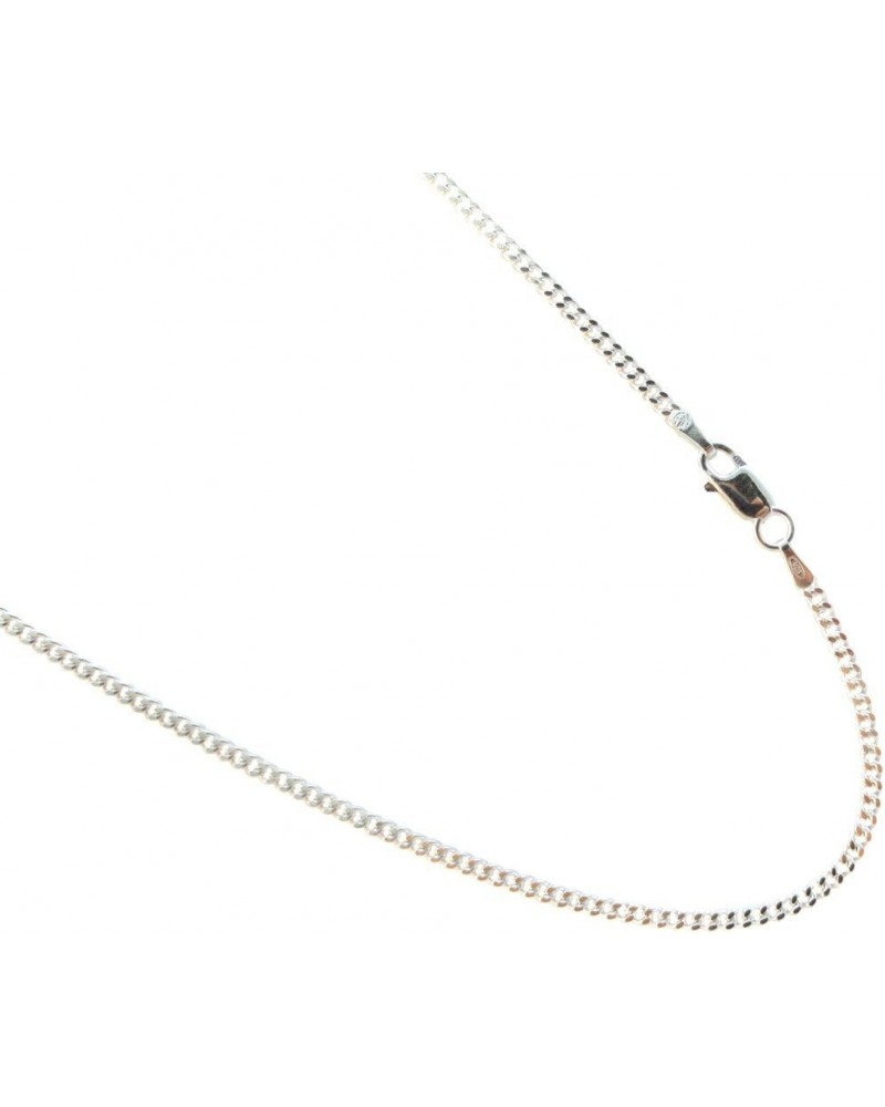 2mm Curb Sterling Silver Chain. Pure 925 Italian Necklace. 16,18,20,22,24,30 inches Available 18.0 Inches $10.35 Necklaces