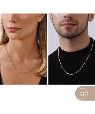 Gold Chain Necklace Collection for Women and Men - Box, Clip & Cable 24 Inches Cable (3.6mm) $16.40 Necklaces