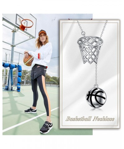 Basketball Necklace for Boy Sterling Silver Basketball Y Necklace Sports Basketball Chain Pendant Basketball Jewelry for Boy ...